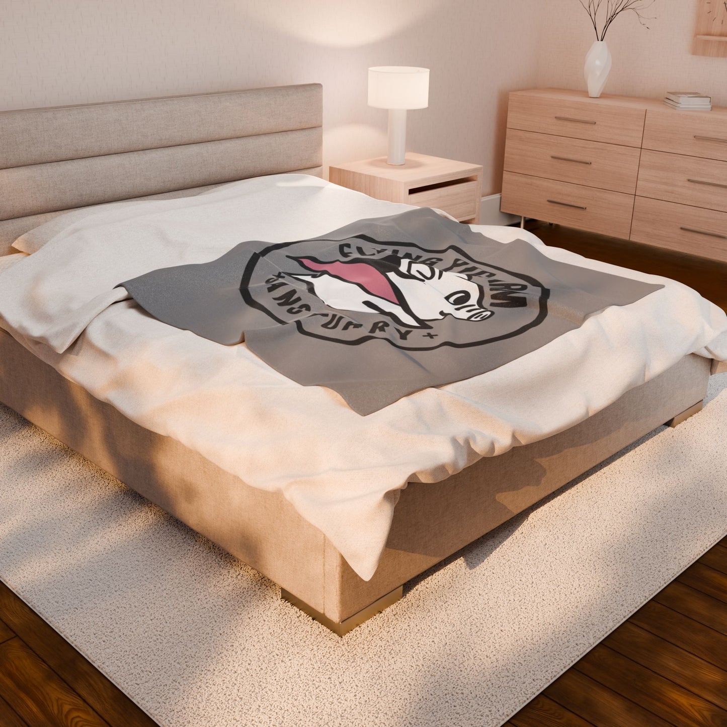 Flying Pig Farm Sanctuary Plush Blanket
