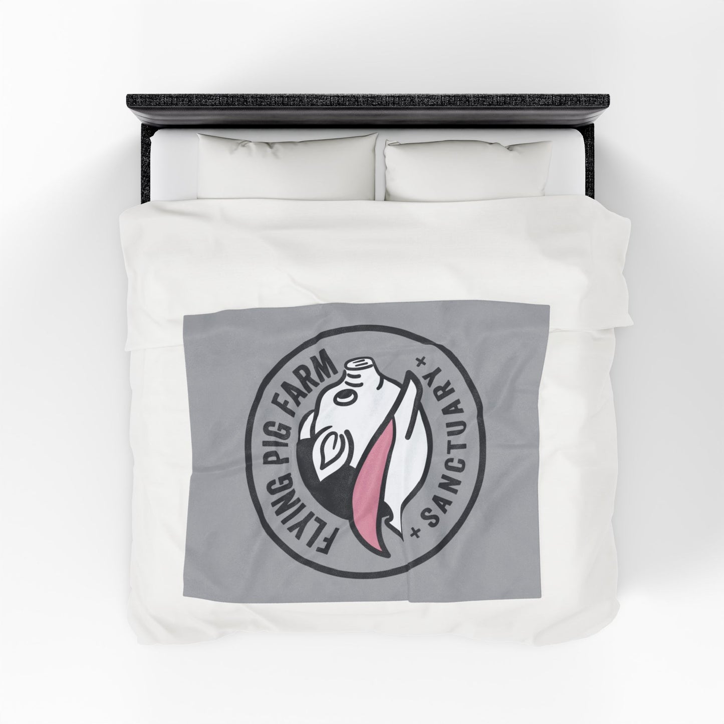 Flying Pig Farm Sanctuary Plush Blanket
