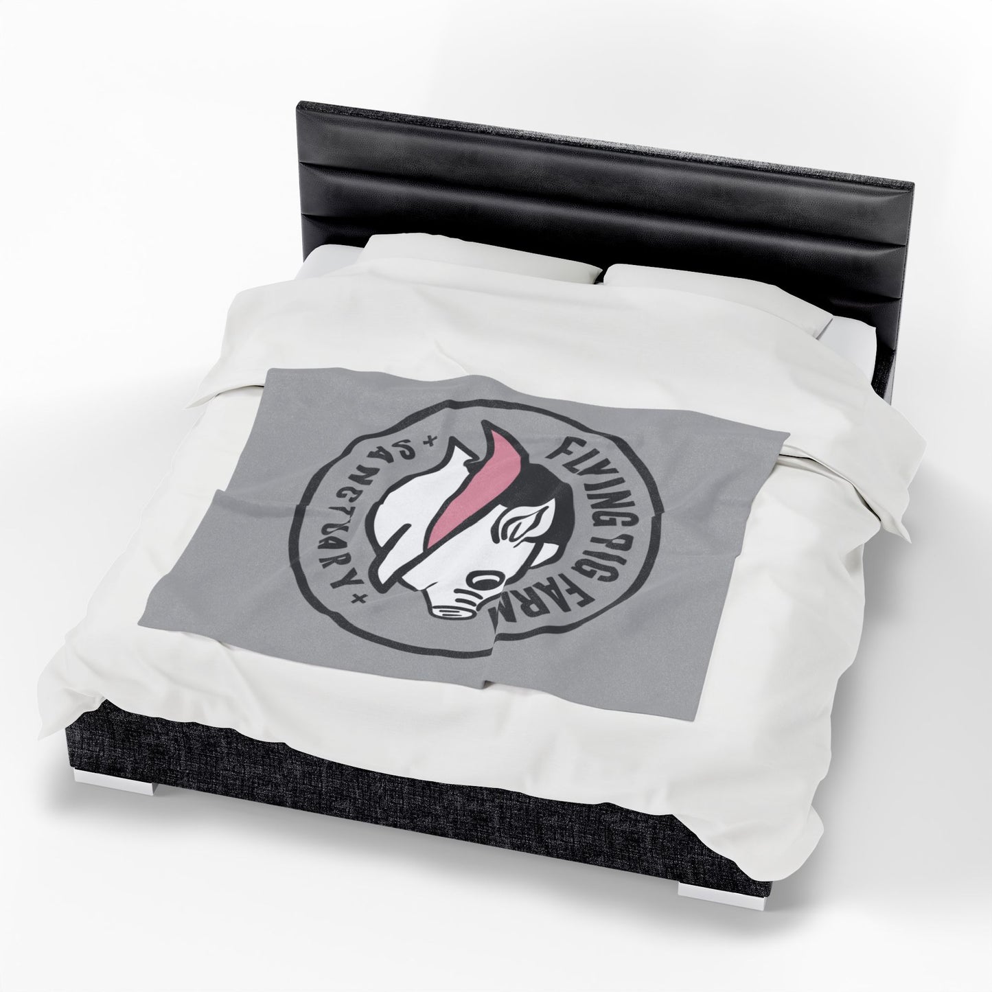 Flying Pig Farm Sanctuary Plush Blanket