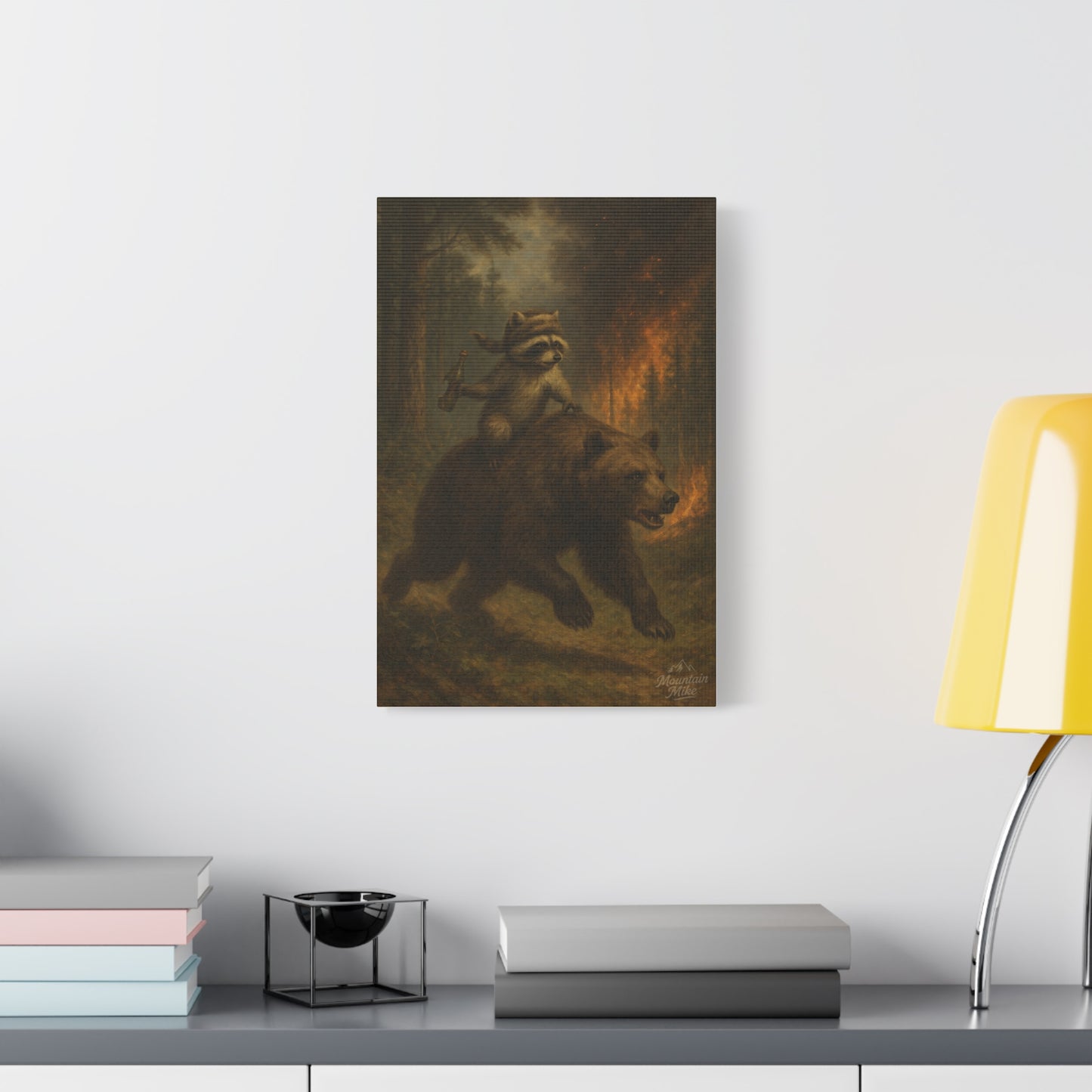 Bandit & Bogi Running From a Forest Fire Canvas Print