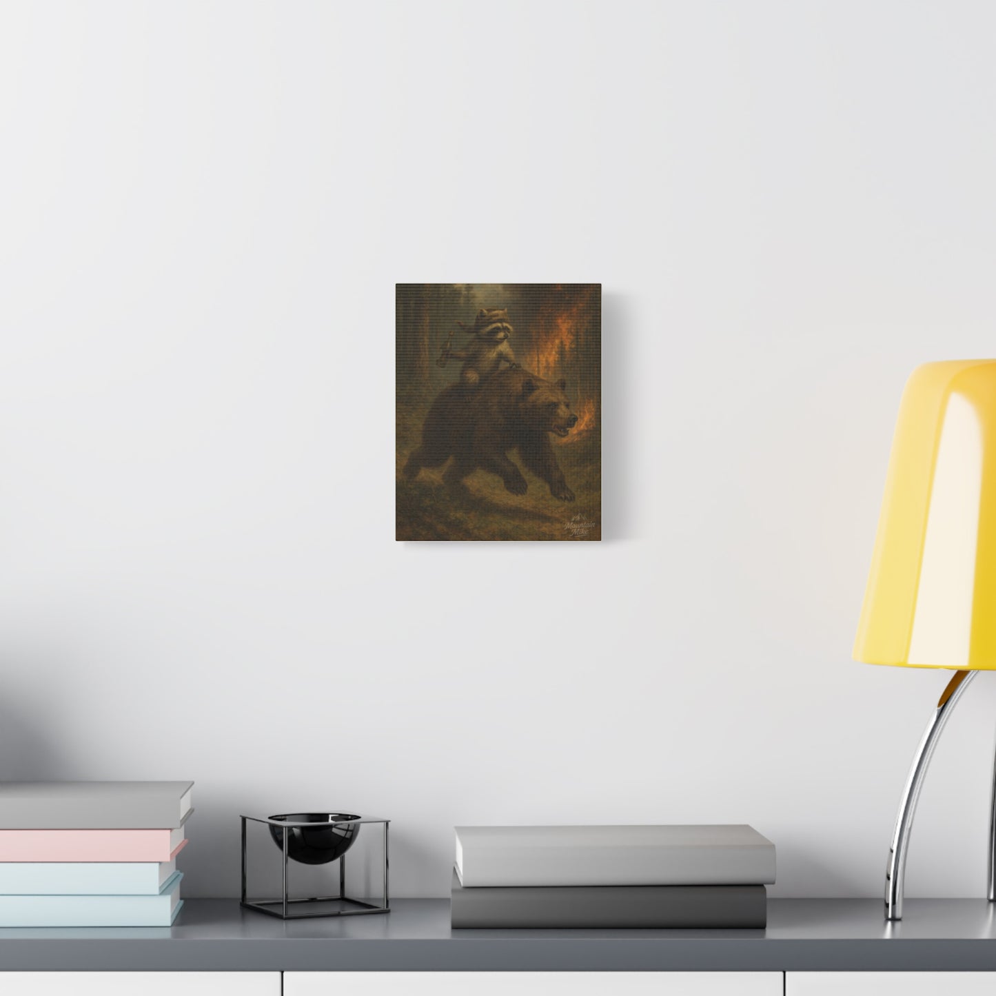Bandit & Bogi Running From a Forest Fire Canvas Print