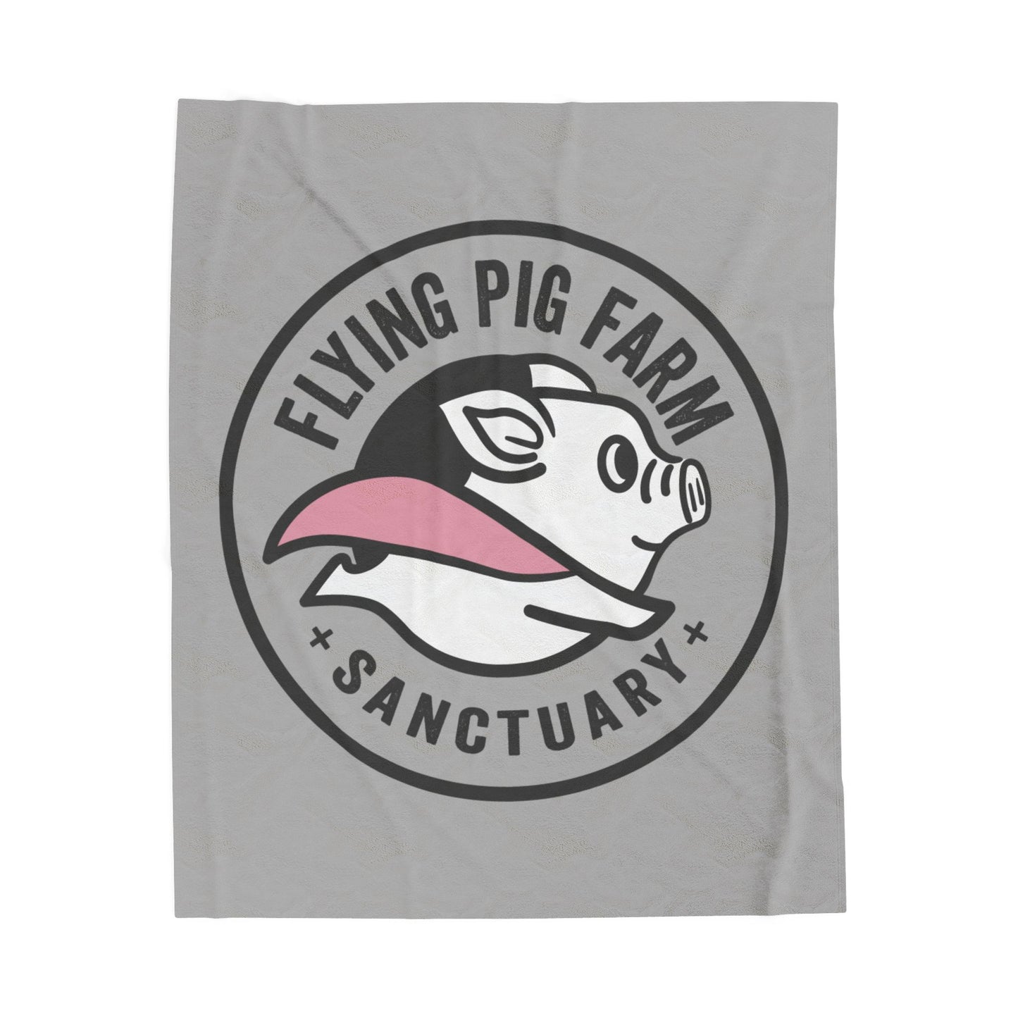 Flying Pig Farm Sanctuary Plush Blanket