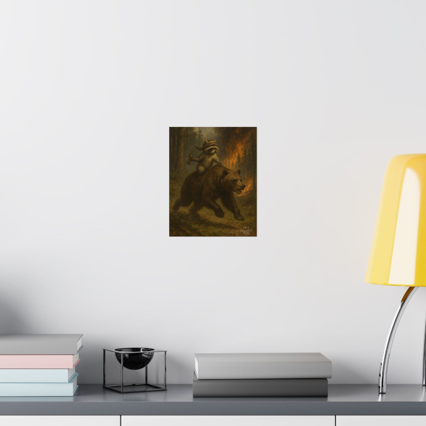 Bandit & Bogi Running From a Forest Fire Poster