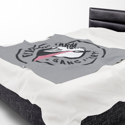 Flying Pig Farm Sanctuary Plush Blanket