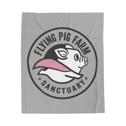 Flying Pig Farm Sanctuary Plush Blanket