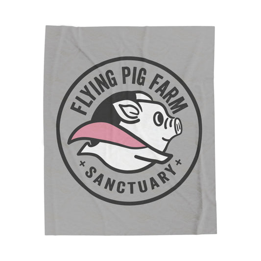 Flying Pig Farm Sanctuary Plush Blanket
